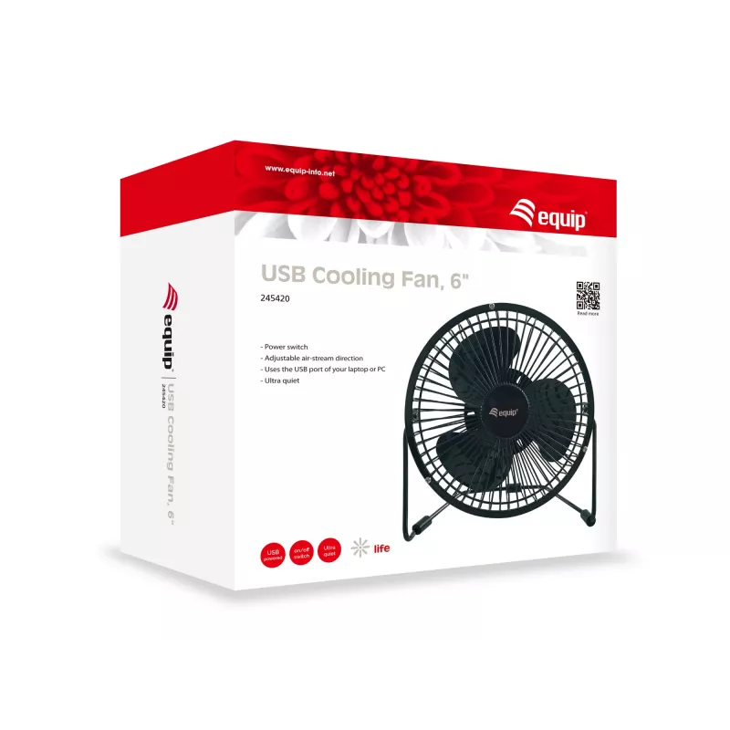 Equip 245420 domáci ventilátor čierny