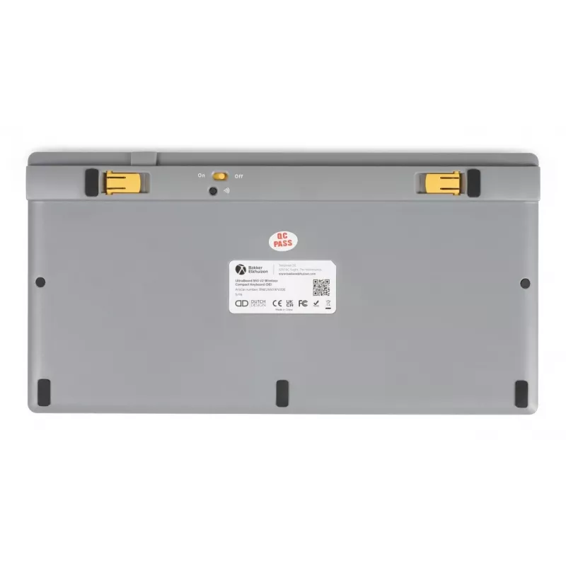 BakkerElkhuizen UltraBoard 950 V2 Wireless UK Qwerty, Tenkeyless (80 - 87%), káblová & bezdrôtová, USB + Bluetooth, nožnicové spínače, QWERTY, tmavosivá, svetlosivá