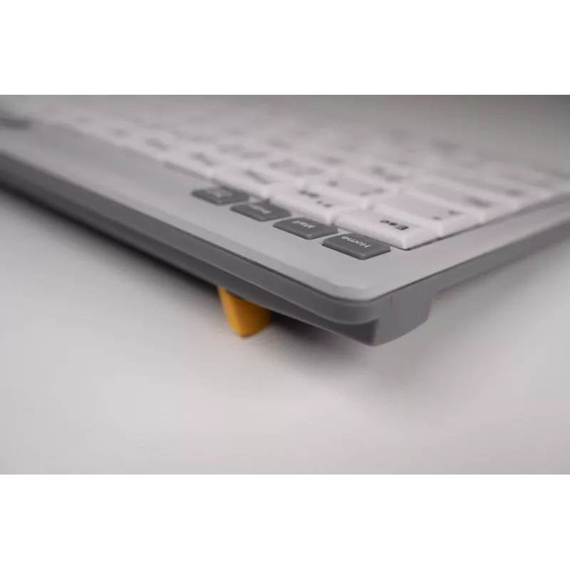 BakkerElkhuizen UltraBoard 950 V2 Wireless UK Qwerty, Tenkeyless (80 - 87%), káblová & bezdrôtová, USB + Bluetooth, nožnicové spínače, QWERTY, tmavosivá, svetlosivá