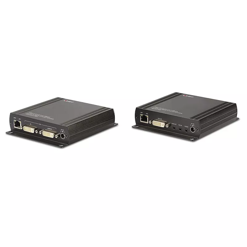 Lindy 140m Cat.6 DVI-D, USB, audio a RS-232 KVM extender