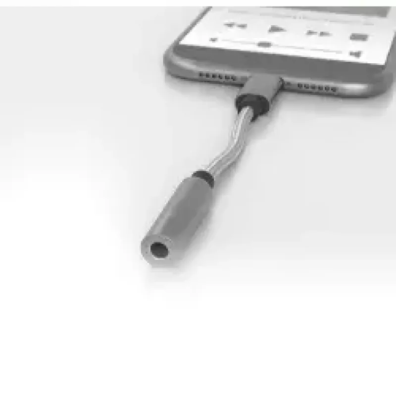 Mobilný kábel Terratec 284535 strieborný USB-C 3,5mm