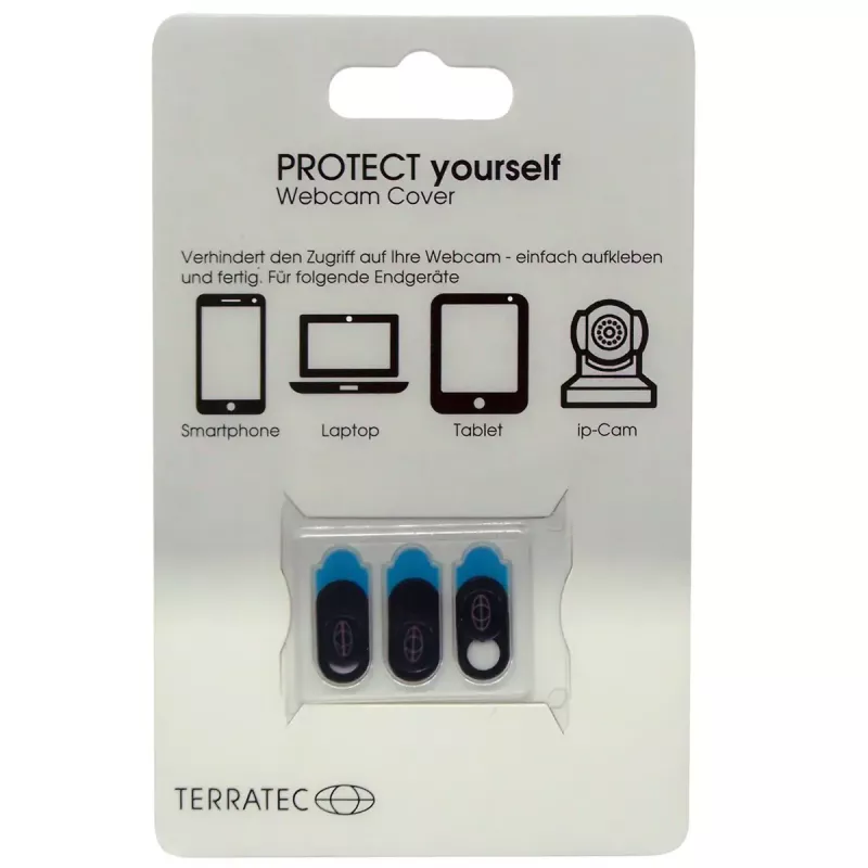 TerraTec PROTECT yourself kryt webkamery, čierny, balenie po 3 kusy