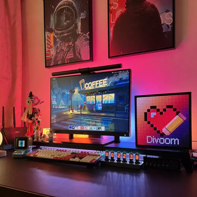 Digitálny fotorámik Divoom Pixoo64 čierna Wi-Fi 64x64 RGB LED