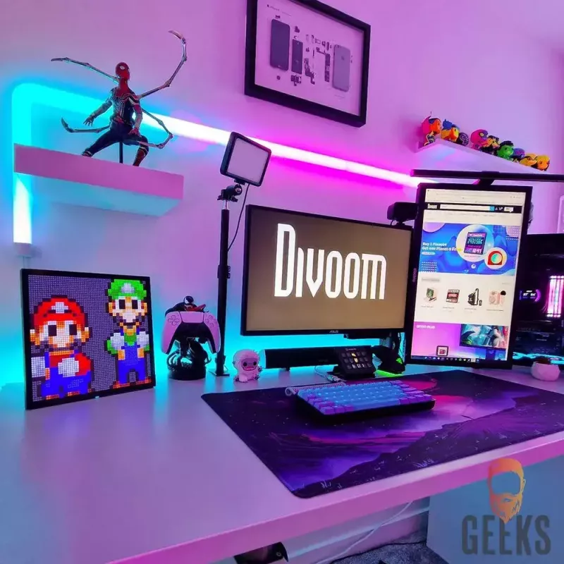 Digitálny fotorámik Divoom Pixoo64 čierna Wi-Fi 64x64 RGB LED