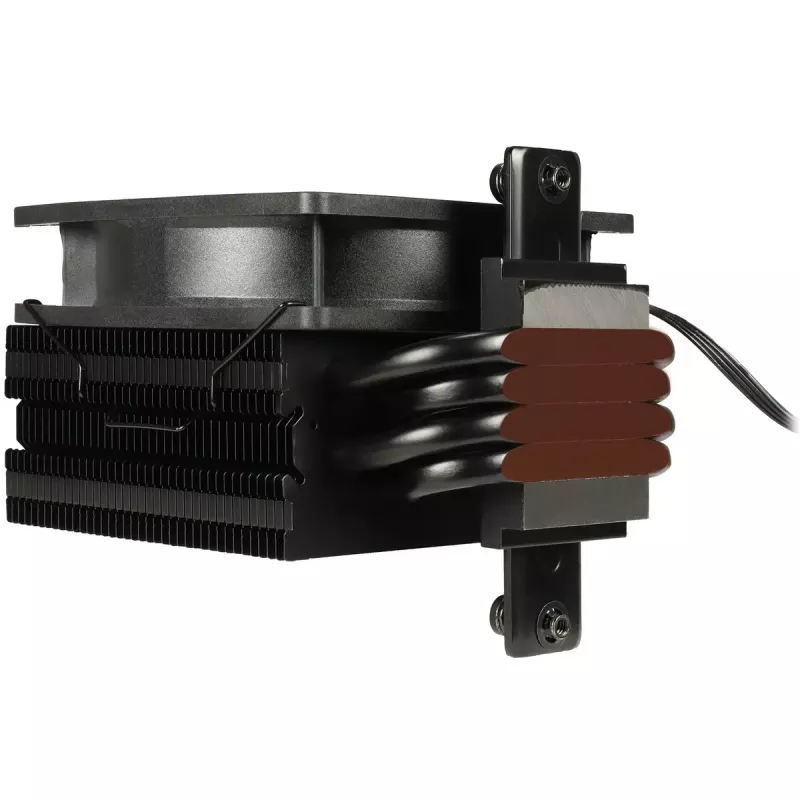 Vzduchový chladič INTER-TECH 4P90 Pro Bulk, 92 mm ventilátor, hydraulické ložisko, 12 V, podporuje AM5/AM4/AMD a viacero Intel socketov, čierny
