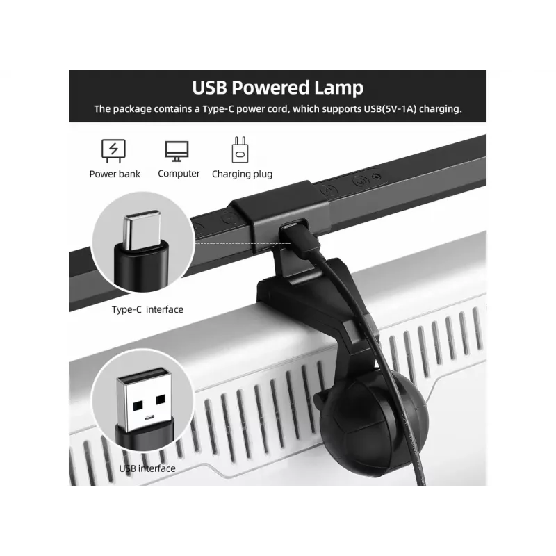Equip monitor USB LED lampa s dotykovým ovládaním