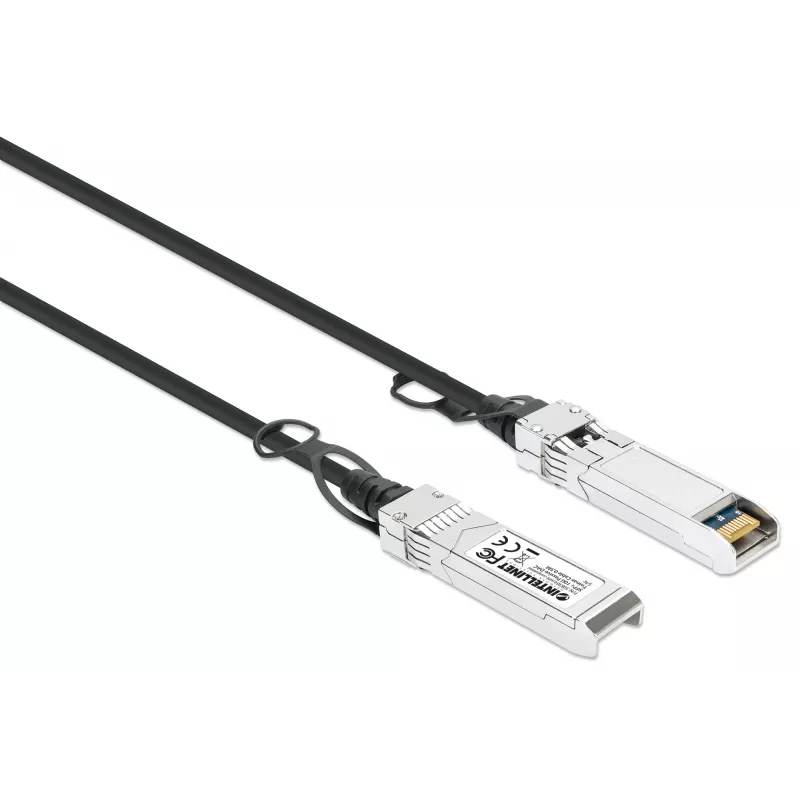 Intellinet 508384 pasívny twinax kábel 10G SFP+ na priame pripojenie, 0,5 m, čierny