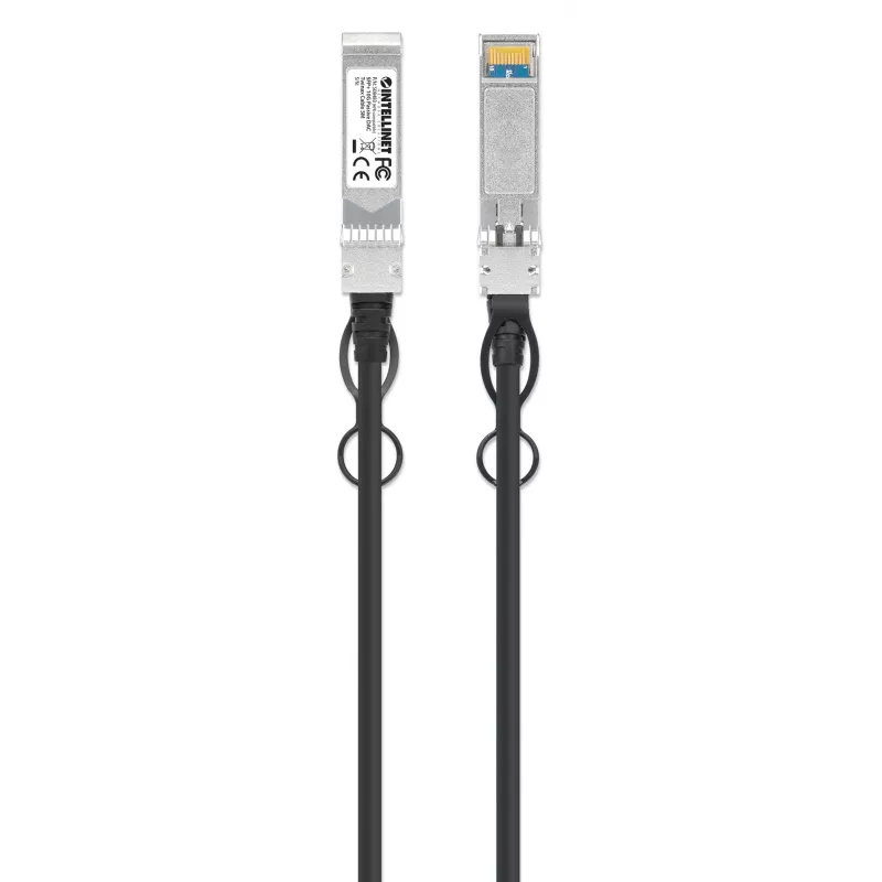 Intellinet 508483 pasívny twinax kábel 10G SFP+ na priame pripojenie, 5 m, kompatibilný s HPE, čierny