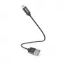 Hama nabíjací kábel, USB-A - Lightning, 0,2 m, nylon, čierny