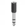 Káblový adaptér Hama 00205194 3,5 mm na 6,3 mm čierny strieborný