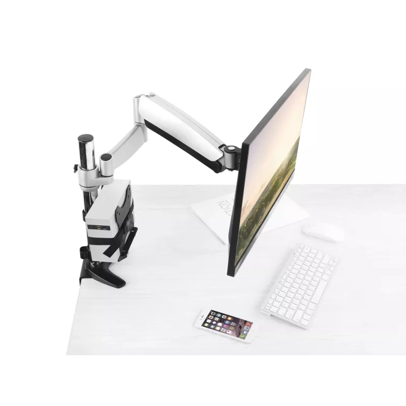 Equip držiak CPU, držiak CPU pod stôl, univerzálny, 5 kg, čierny, oceľ, Čína
