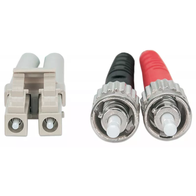 Intellinet optický patch kábel, OM3, ST/LC, 1 m, aqua, duplex, multimode, 50/125 µm, LSZH, optické vlákno, doživotná záruka