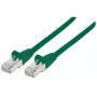 Intellinet sieťový patch kábel, Cat7 kábel/Cat6A konektor samec, 7,5 m, zelený, meď, S/FTP, LSOH/LSZH, PVC, RJ45, pozlátené kontakty, ochranná priechodka proti zlomeniu, ochrana priechodkou, doživotná záruka