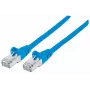 Intellinet 741088 vysokovýkonný sieťový kábel, RJ45 na RJ45, surový kábel Cat7 / konektory Cat6A, S/FTP, 10 m, bez halogénov, bez háčikov, modrý