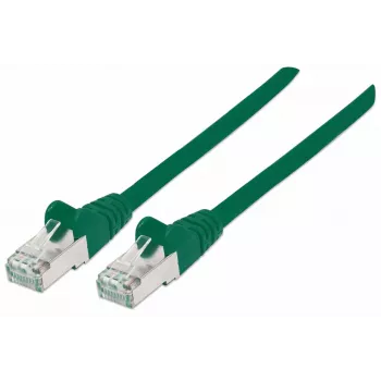 Intellinet sieťový patch kábel, Cat7 kábel/Cat6A konektor, 10 m, zelená, meď, S/FTP, LSOH/LSZH, PVC, RJ45, pozlátené kontakty, odľahčovacia priechodka, ochrana proti zlomeniu, doživotná záruka