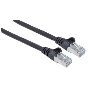 Intellinet sieťový patch kábel, Cat6, 20 m, čierna, meď, S/FTP, LSOH / LSZH, PVC, RJ45, pozlátené kontakty, chránená západka, priechodka, doživotná záruka