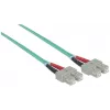 Intellinet optický patch kábel, OM3, SC/SC, 2 m, aqua, duplex, multimode, 50/125 µm, LSZH, sklenené vlákno, doživotná záruka