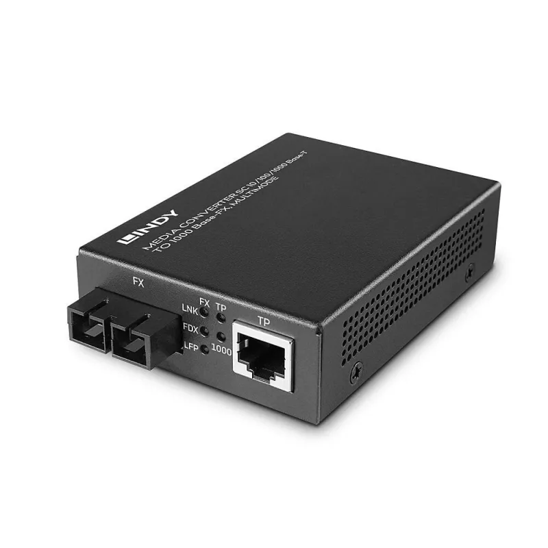 Lindy 25119 sieťový mediakonvertor 850 nm multimode čierny