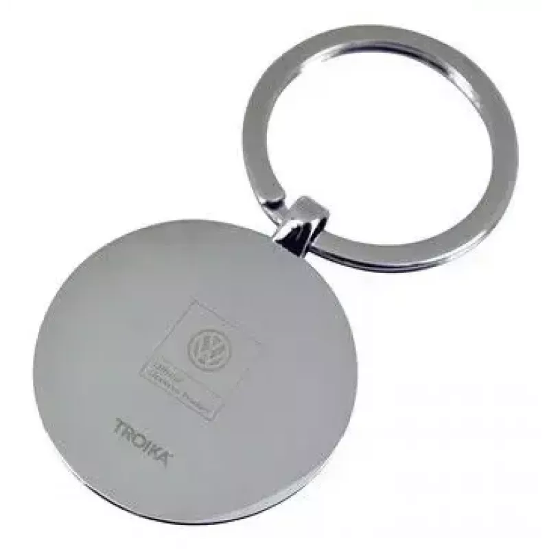 Krúžok na kľúče TROIKA VW VOLKSWAGEN KEYRING čierny strieborný kov 37x74x7 mm