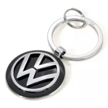 Krúžok na kľúče TROIKA VW VOLKSWAGEN KEYRING čierny strieborný kov 37x74x7 mm