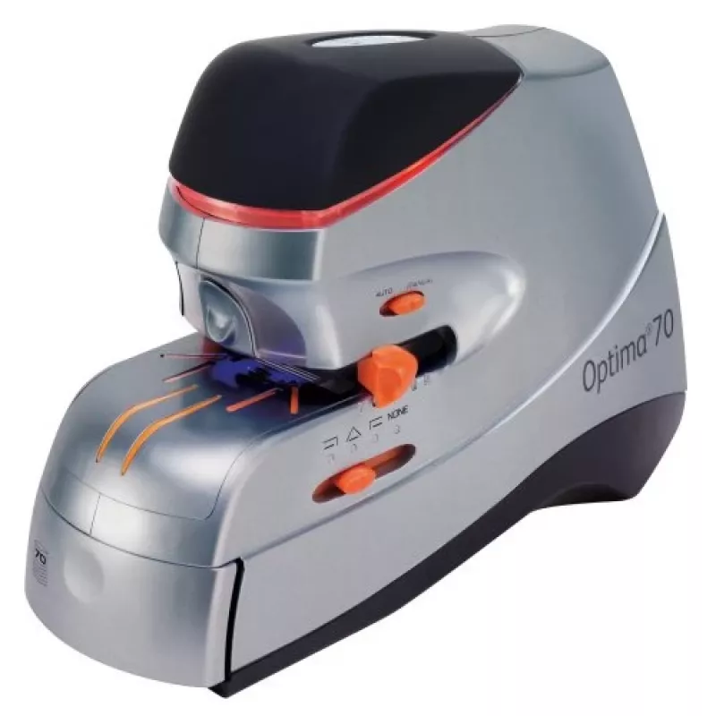 Rexel Optima 70 elektrická zošívačka, 70 listov, kov, čierna/strieborná/oranžová