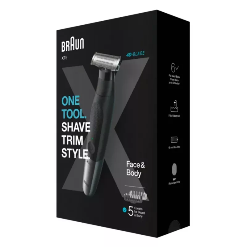 Braun XT5100 strihač/trimer čierna, strieborná