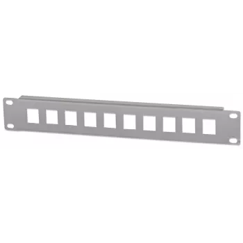 Intellinet patch panel, slepý kryt, 10 palcov, 1HE, 10-portový, sivý, racková montáž, 1HE, sivý