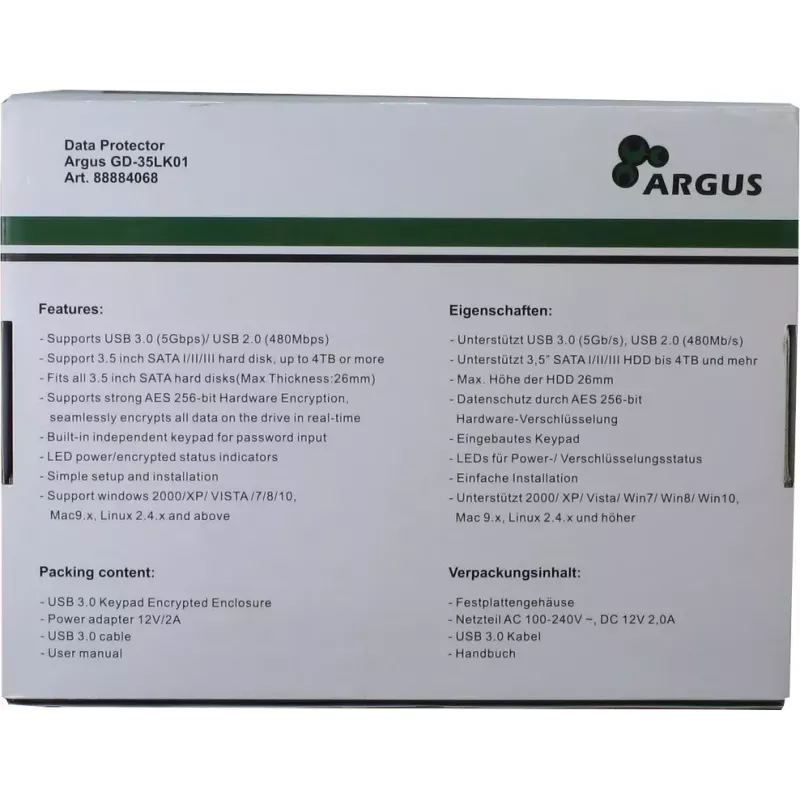 Puzdro na HDD Inter-Tech Argus GD-35LK01 čierne 3,5