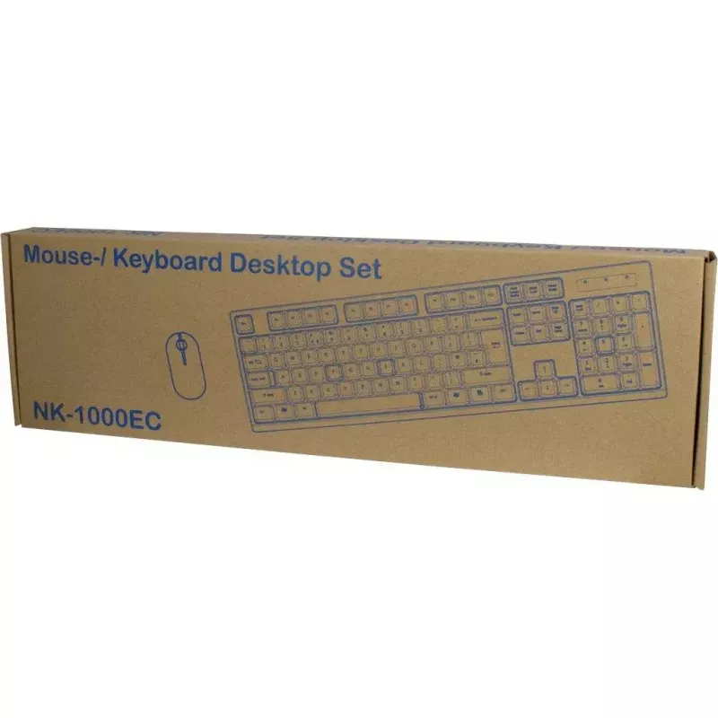 Klávesnica Inter-Tech NK-1000EC myš súčasťou balenia kancelária USB QWERTY čierna