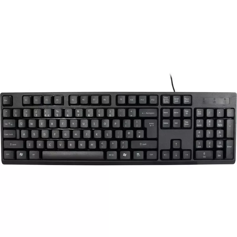 Klávesnica Inter-Tech NK-1000EC myš súčasťou balenia kancelária USB QWERTY čierna