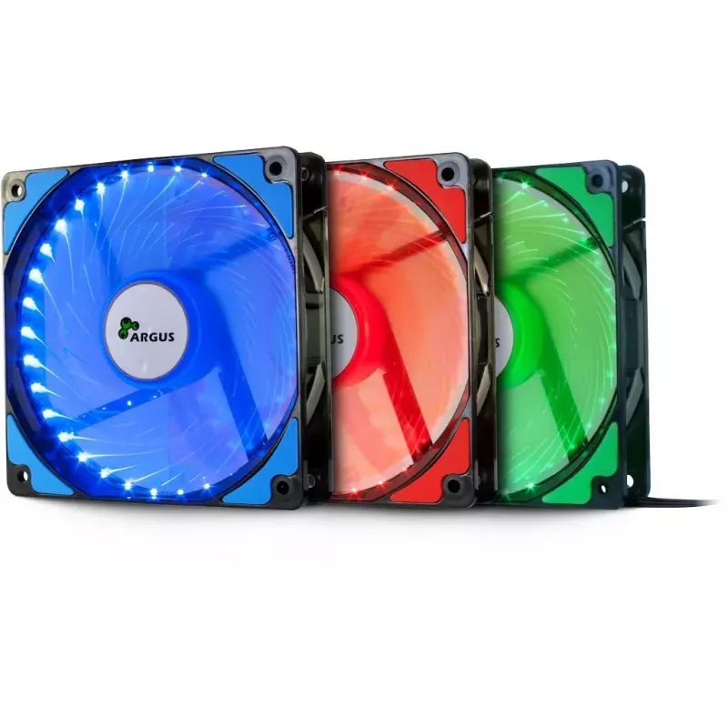 Ventilátor Inter-Tech L-12025 počítačový ventilátor skrine 12 cm čierny zelený