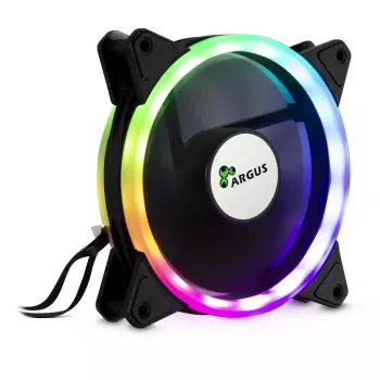 Ventilátor Inter-Tech RS-041 RGB 12 cm čierny