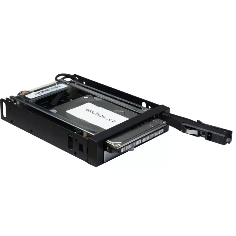 Inter-Tech ST-2523 čierne puzdro na úložisko kov plast 9,7 mm