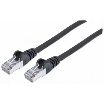 Intellinet sieťový patch kábel, Cat7 kábel/Cat6A konektor, 20 m, čierna, meď, S/FTP, LSOH/LSZH, PVC, RJ45, pozlátené kontakty, bez západky, s manžetou, doživotná záruka