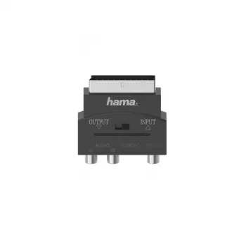 Hama 00205268 video kábel adaptér S-VHS 3 x RCA + SCART (21-pinový) čierny