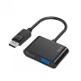 Hama 00200334 video adaptér DisplayPort na HDMI + VGA (D-Sub) čierny