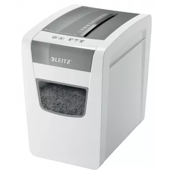 Leitz IQ štíhly skartovač pre domácu kanceláriu P4, krížový rez, 22 cm, 4 x 28 mm, 23 L, 225 listov, 58 dB