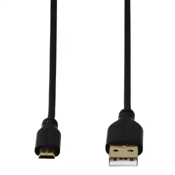 Hama 0,75m, USB2.0-A/USB2.0 Micro-B USB kábel USB A Micro-USB B čierny