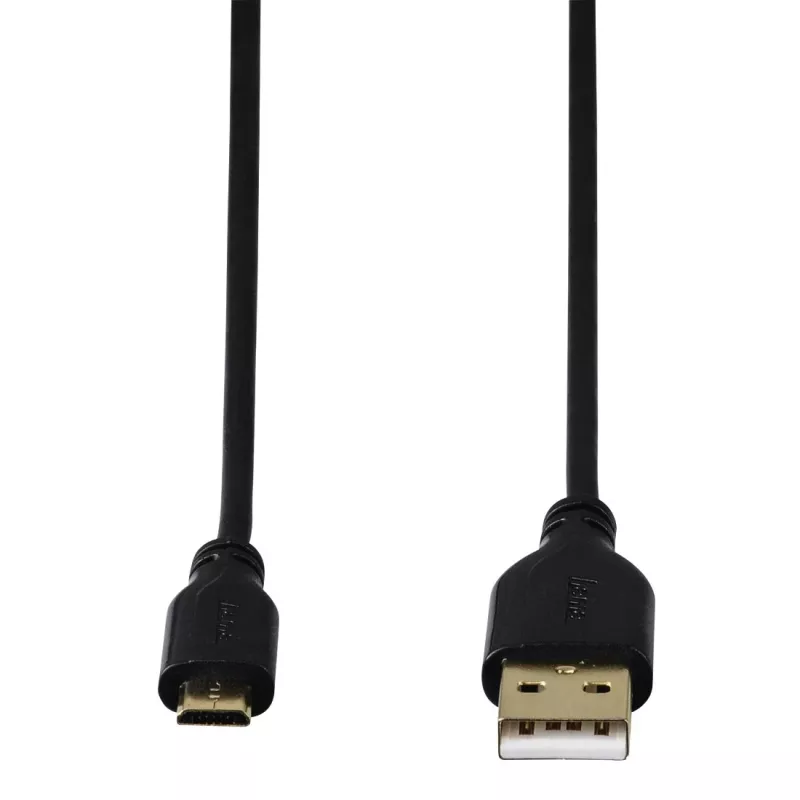 Hama 0,75m, USB2.0-A/USB2.0 Micro-B USB kábel USB A Micro-USB B čierny