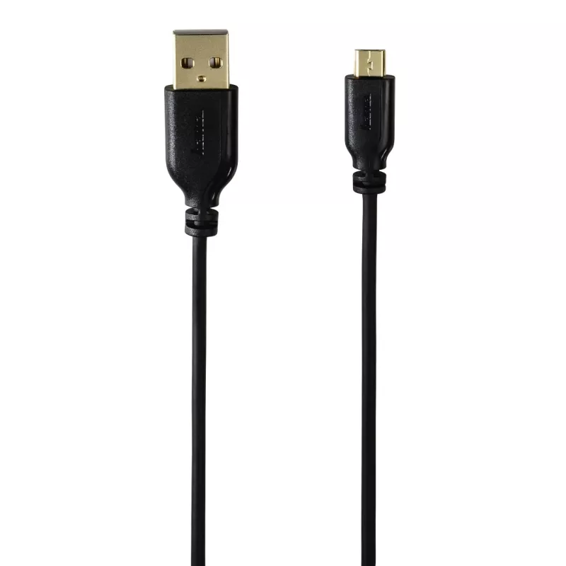Hama 0,75m, USB2.0-A/USB2.0 Micro-B USB kábel USB A Micro-USB B čierny
