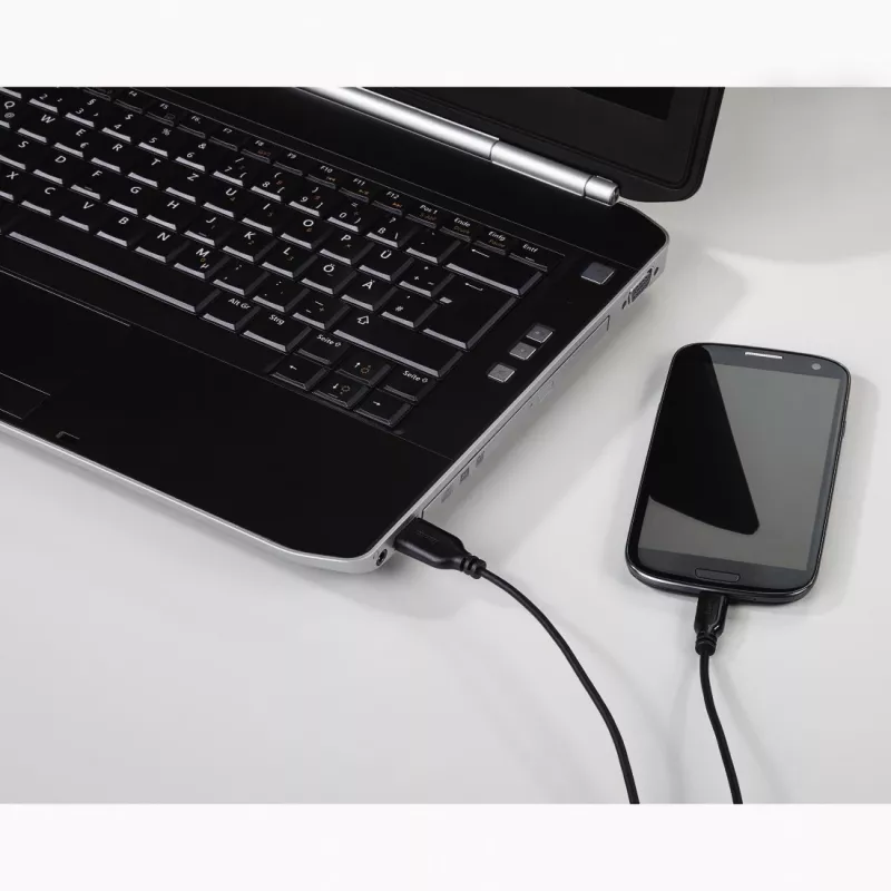 Hama 0,75m, USB2.0-A/USB2.0 Micro-B USB kábel USB A Micro-USB B čierny