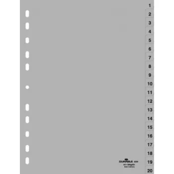 Číselný register so záložkami Durable 6522-10