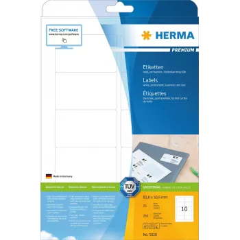Samolepiaca etiketa do tlačiarne HERMA Labels Premium A4 83,8x50,8 mm