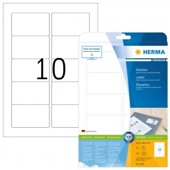 Samolepiaca etiketa do tlačiarne HERMA Labels Premium A4 83,8x50,8 mm