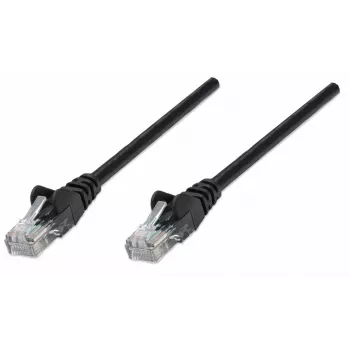 Intellinet sieťový patch kábel, Cat5e, 10 m, čierny, CCA, U/UTP, PVC, RJ45, pozlátené kontakty, ochrana proti zlomeniu, odľahčenie ťahu, doživotná záruka