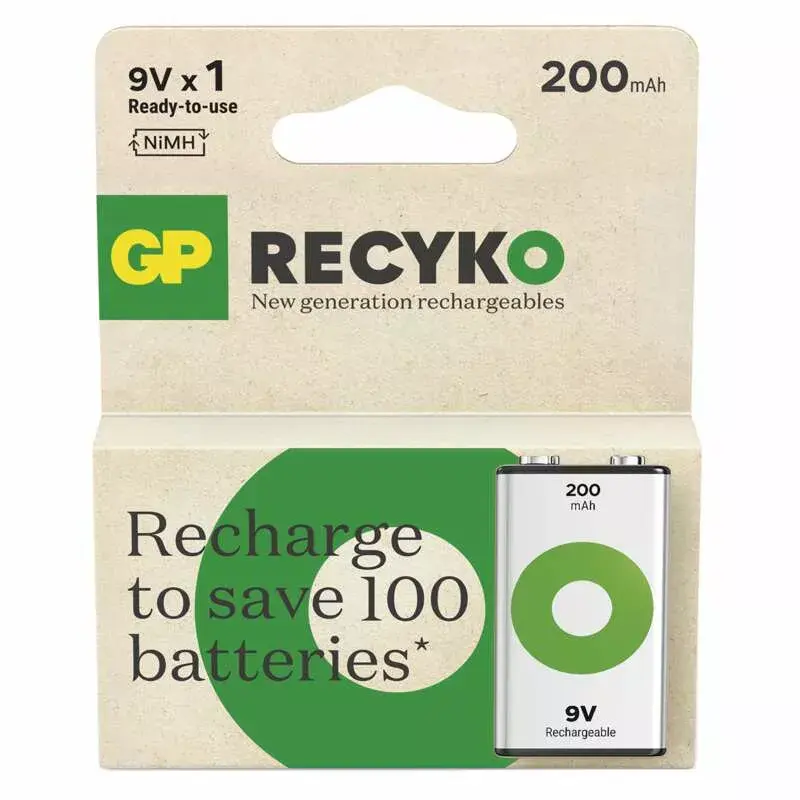 Nabíjateľná batéria GP Batteries Recyko B2552 200 mAh 8,4 V NiMH