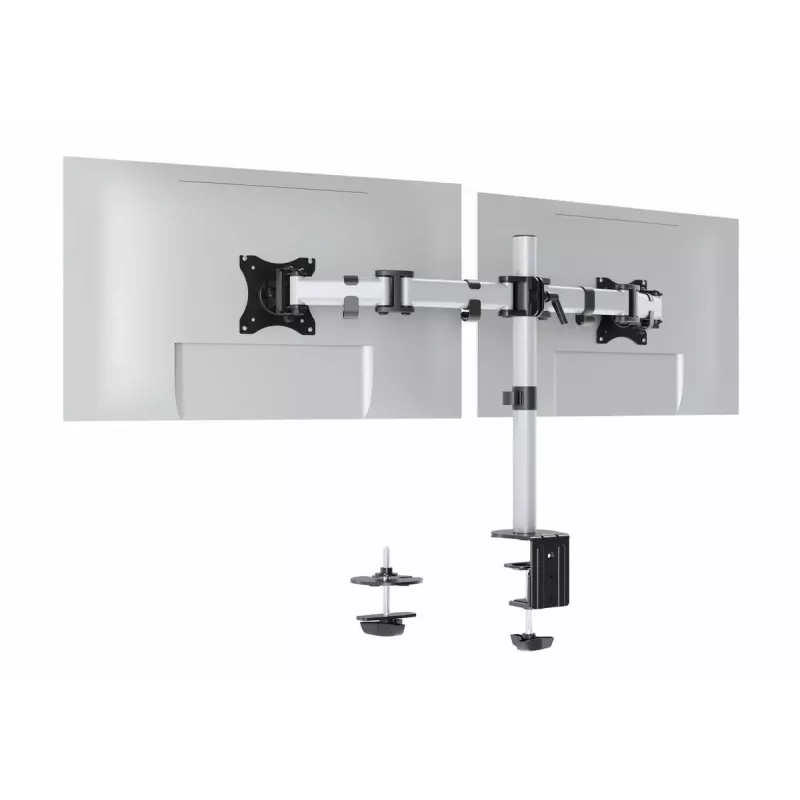 Durable SELECT Držiak monitora 509523 pre 2 monitory, stolový, strieborný