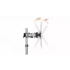 Durable SELECT Držiak monitora 509523 pre 2 monitory, stolový, strieborný