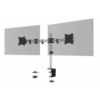 Durable SELECT Držiak monitora 509523 pre 2 monitory, stolový, strieborný