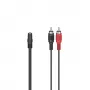 Hama 00205186 audio kábel 0,1 m 2 x RCA 3,5 mm čierny, červený